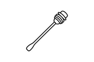 Elegant Honey Dipper Illustration Perfect for Sweet Designs and Culinary Projects Presented in a Clean and Modern Silhouette Style silhouette honey dipper shown simple vector