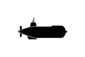 Detailed Black Submarine Illustration on White Background Featuring a Clean Silhouette Style for Graphic Design Projects silhouette vector