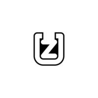 Custom ZU or UZ Monogram Logo for High-End Visual Identity vector