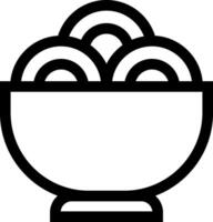 Steaming Chinese Noodles Bowl Icon vector