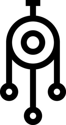 Traditional Chinese Rattle Drum Toy Icon