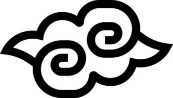 Auspicious Chinese Cloud Pattern Icon vector