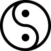 Philosophical Yin Yang Symbol Icon vector