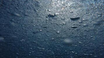 Underwater air bubbles coming up video
