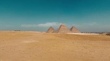Shapes Of The Desert Pyramids Cutting The Blue Sky video