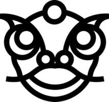 Dynamic Chinese Lion Dance Icon vector