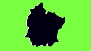 green screen 3d map of Gaighat in nepal video