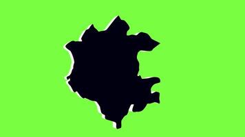 green screen 3d map of Panauti in nepal video