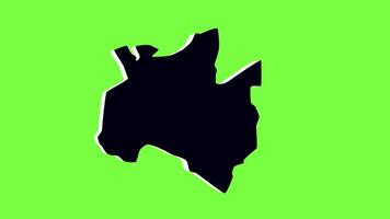 green screen 3d map of Kathmandu in nepal video
