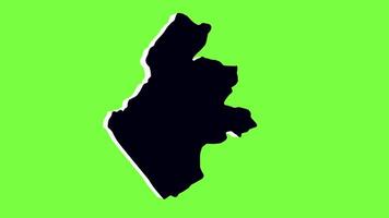 green screen 3d map of Ghorahi in nepal video