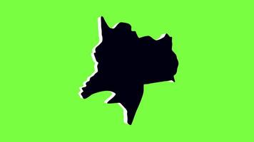green screen 3d map of Butwal in nepal video
