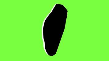 green screen 3d map of Khovd in Mongolia video