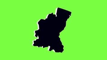 green screen 3d map of Itahari in nepal video