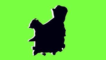 green screen 3d map of Bharatpur in nepal video
