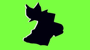 green screen 3d map of Jaleshwor in nepal video