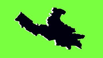 green screen 3d map of lumbini park in nepal video