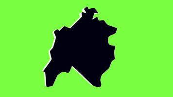 green screen 3d map of Kirtipur in nepal video