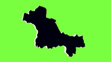 green screen 3d map of Hetauda in nepal video