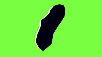 green screen 3d map of Kodari in nepal video