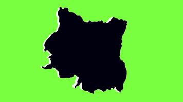 green screen 3d map of Koshi Province in nepal video