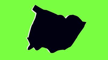 green screen 3d map of Dhulikhel in nepal video