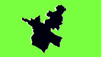 green screen 3d map of Nepalgunj in nepal video