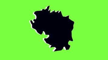green screen 3d map of Dhangadhi in nepal video