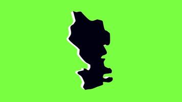 green screen 3d map of Gulariya in nepal video