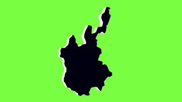 green screen 3d map of Janakpur in nepal video