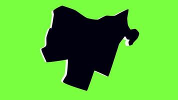 green screen 3d map of Malangawa in nepal video