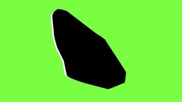 green screen 3d map of Bulgan in Mongolia video