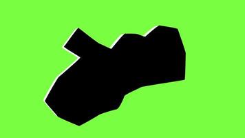 green screen 3d map of Khujirt in Mongolia video