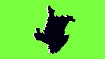 green screen 3d map of Birgunj in nepal video
