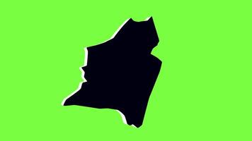 green screen 3d map of Banepa in nepal video