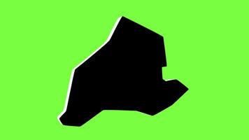 green screen 3d map of Karakorum in Mongolia video