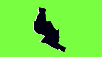 green screen 3d map of Dhangadi in nepal video