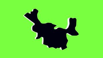 green screen 3d map of Waling in nepal video