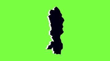 green screen 3d map of Bhadrapur in nepal video