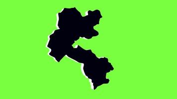green screen 3d map of Kamalamai in nepal video