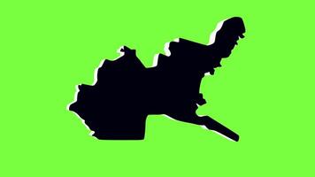 green screen 3d map of Siddharthanagar in nepal video