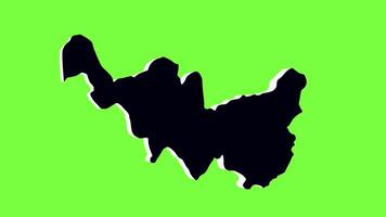 green screen 3d map of Dipayal Silgadhi in nepal video