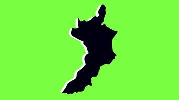 green screen 3d map of Bidur in nepal video