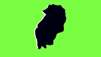 green screen 3d map of Dhankuta in nepal video