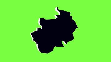 green screen 3d map of Putalibazar in nepal video