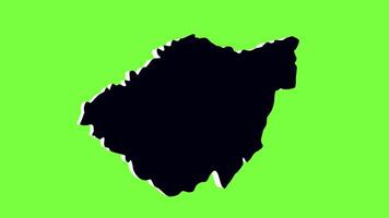 green screen 3d map of Bhaktapur districk in nepal video