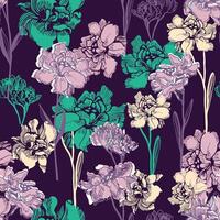 Floral Composition A Botanical Illustration with a Moody, Evocative Style vector