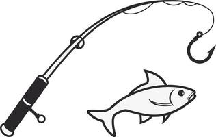 Creative Fishing Hobby Design Highlighting Angling Passion and Nature Connection Themes vector