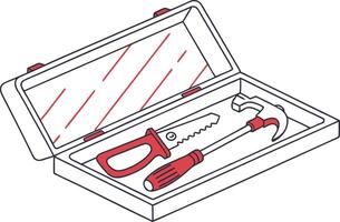 Hand Tools and Workshop Items Illustration for Construction and DIY Projects vector