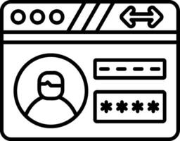 Log In Line Icon vector