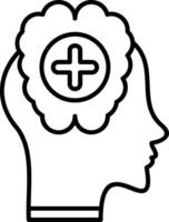 Mental Health Line Icon vector